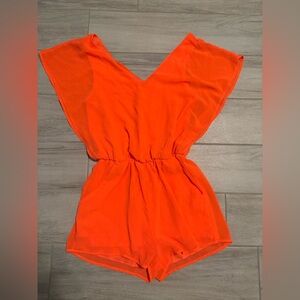 Neon Orange GB Romper